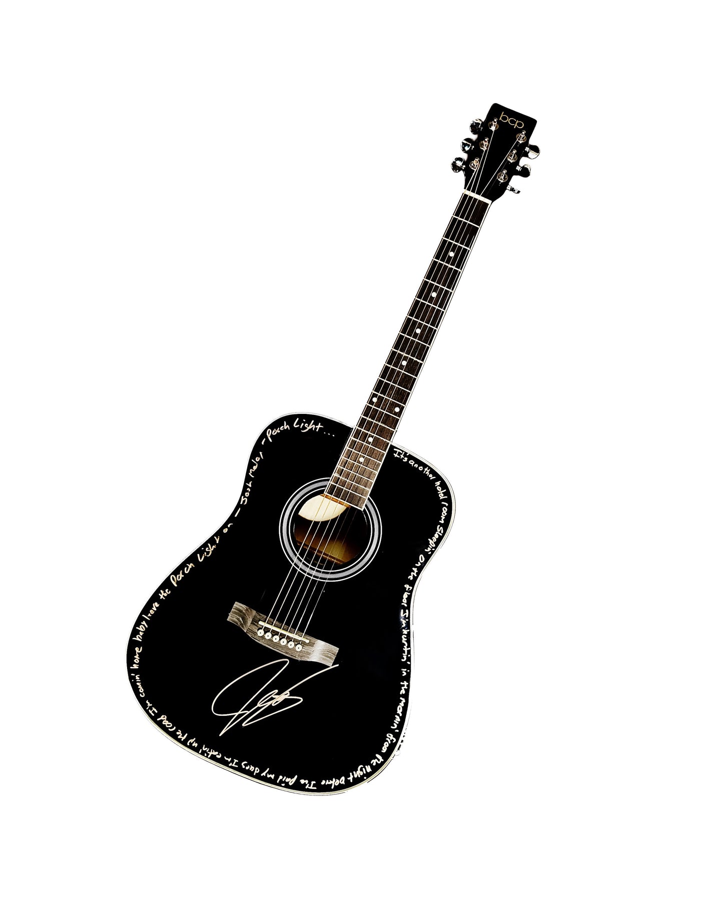 Autographed Guitar w/ Lyrics