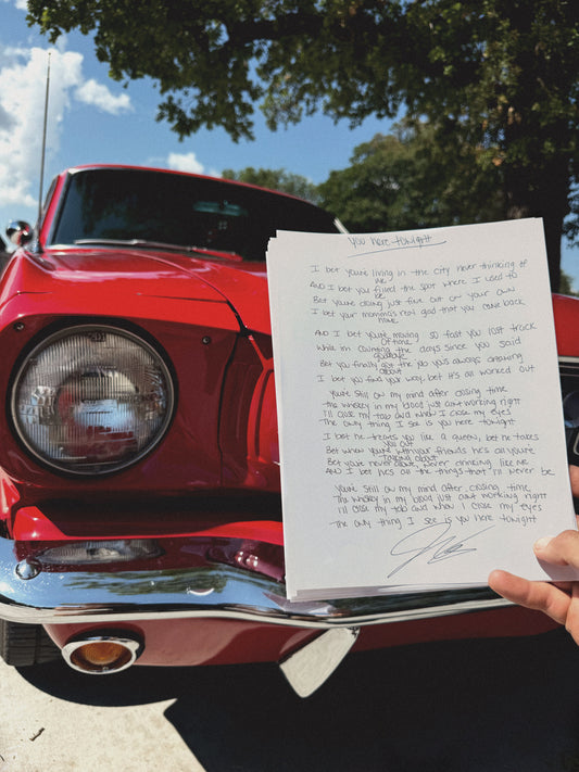 Handwritten Lyrics (You Here Tonight)